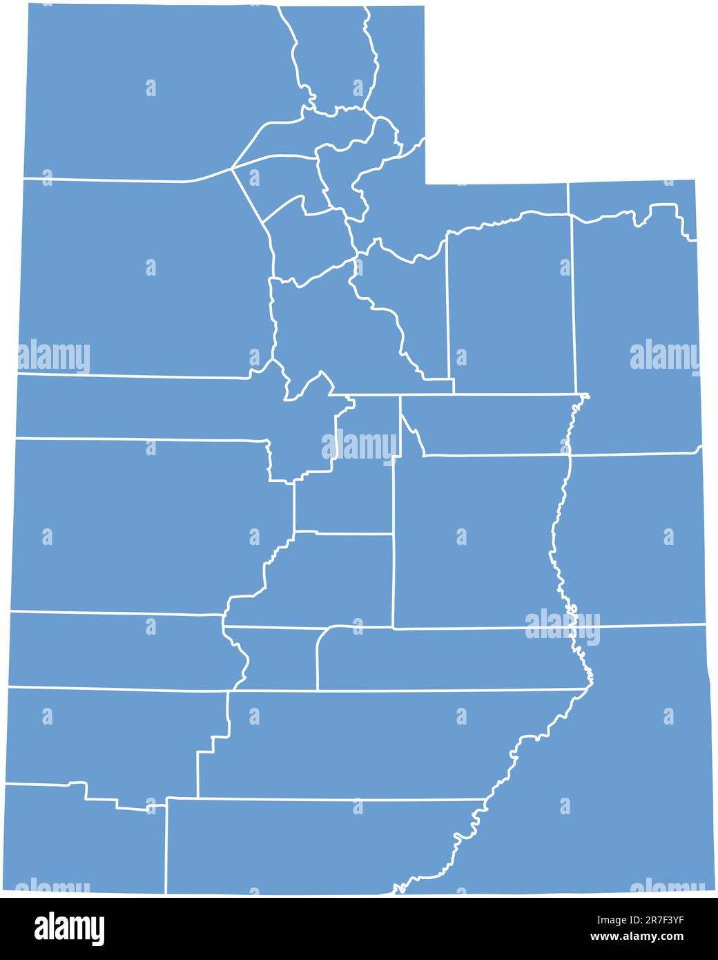 Utah map by counties Stock Vector - Utah Map By Counties 2R7F3YF 