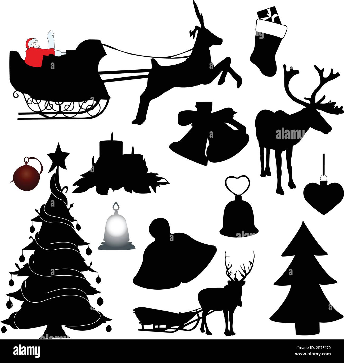 christmas elements collection - vector Stock Vector Image & Art - Alamy