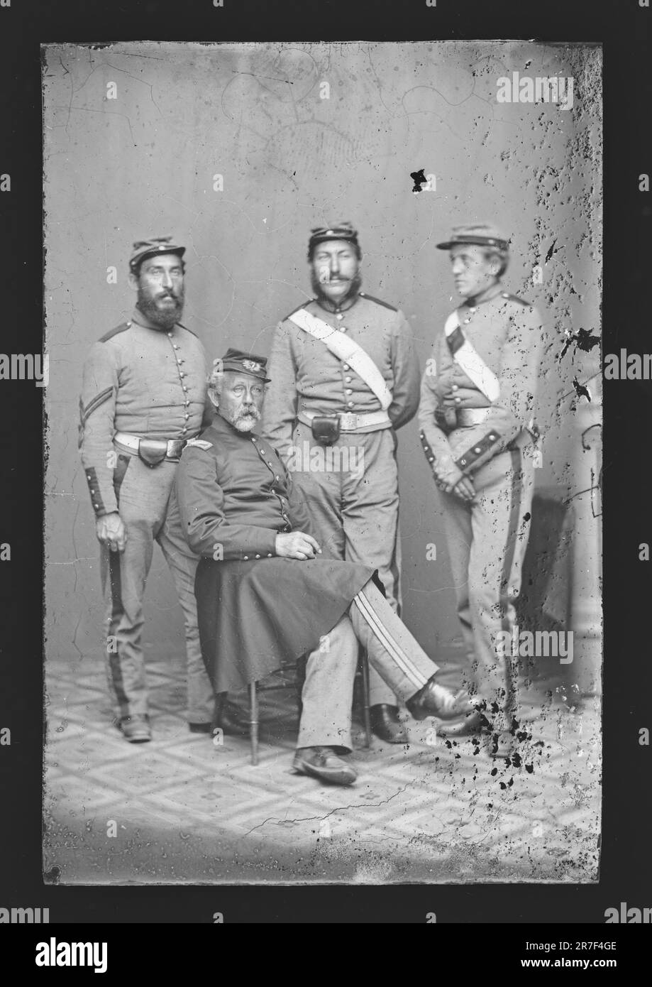 Members of the N.Y. 7th Regiment c. 1860-1870 Stock Photo