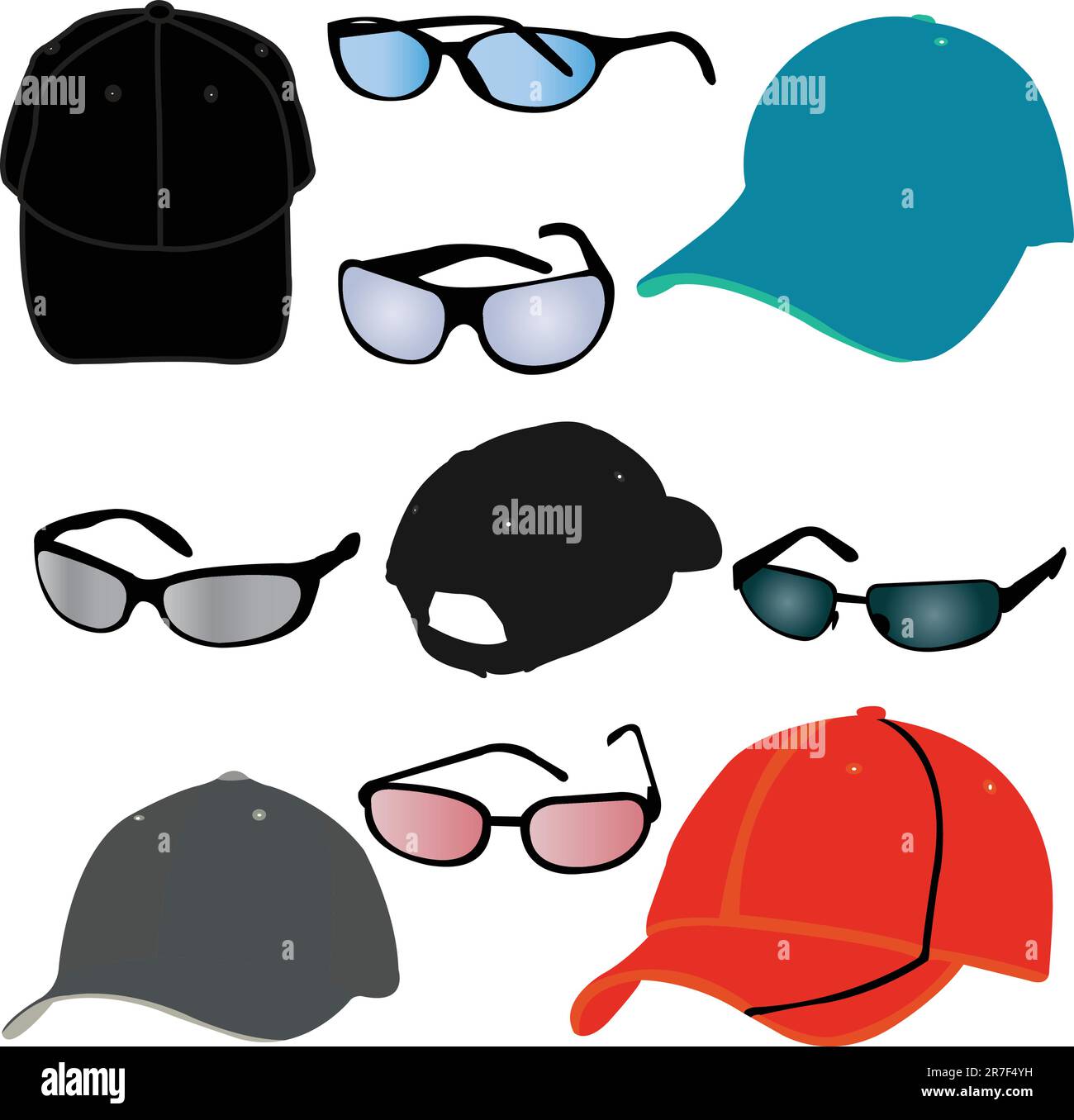hat and glasses vector Stock Vector Image & Art Alamy