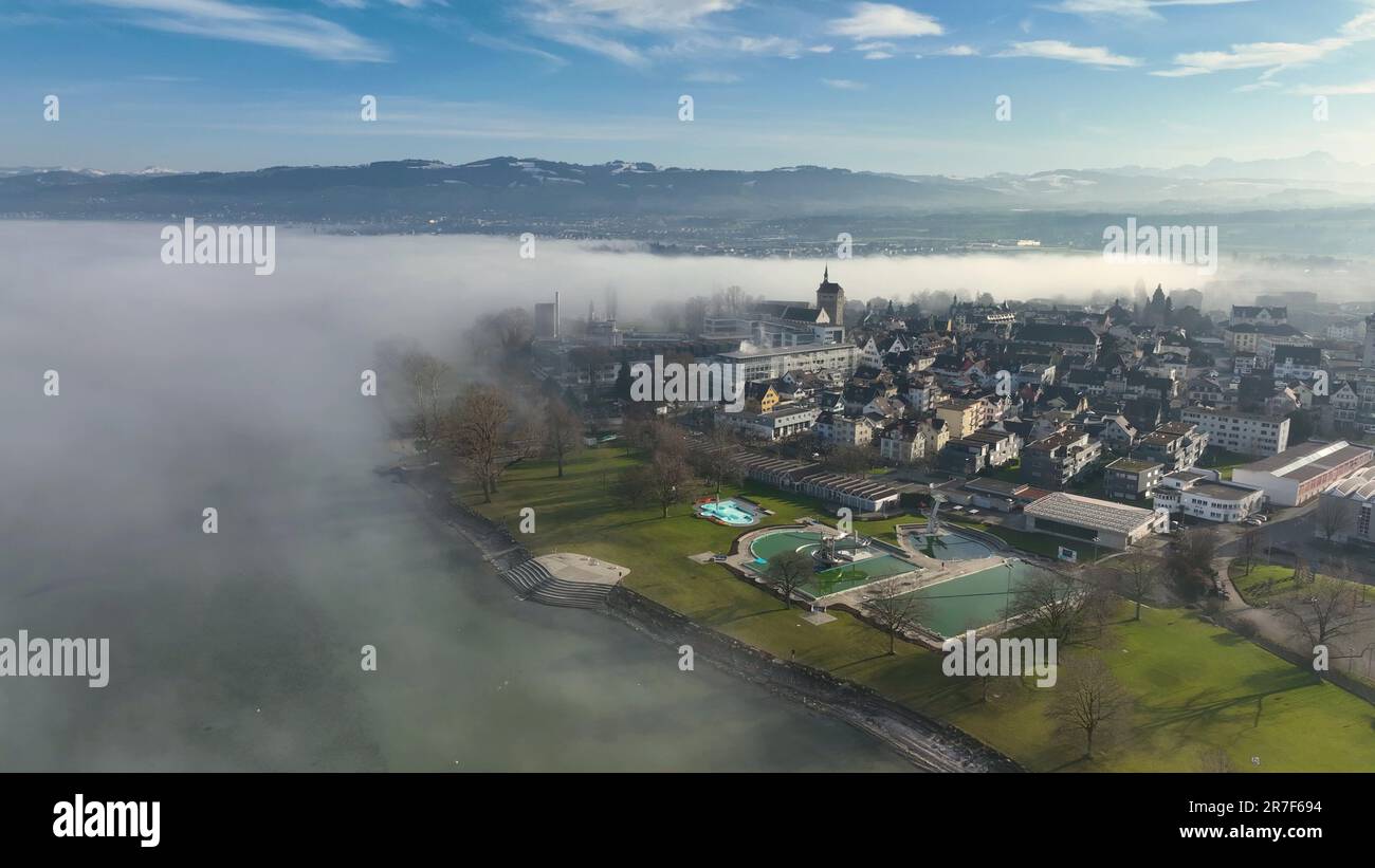 Aerial view medieval town along hi-res stock photography and images - Alamy