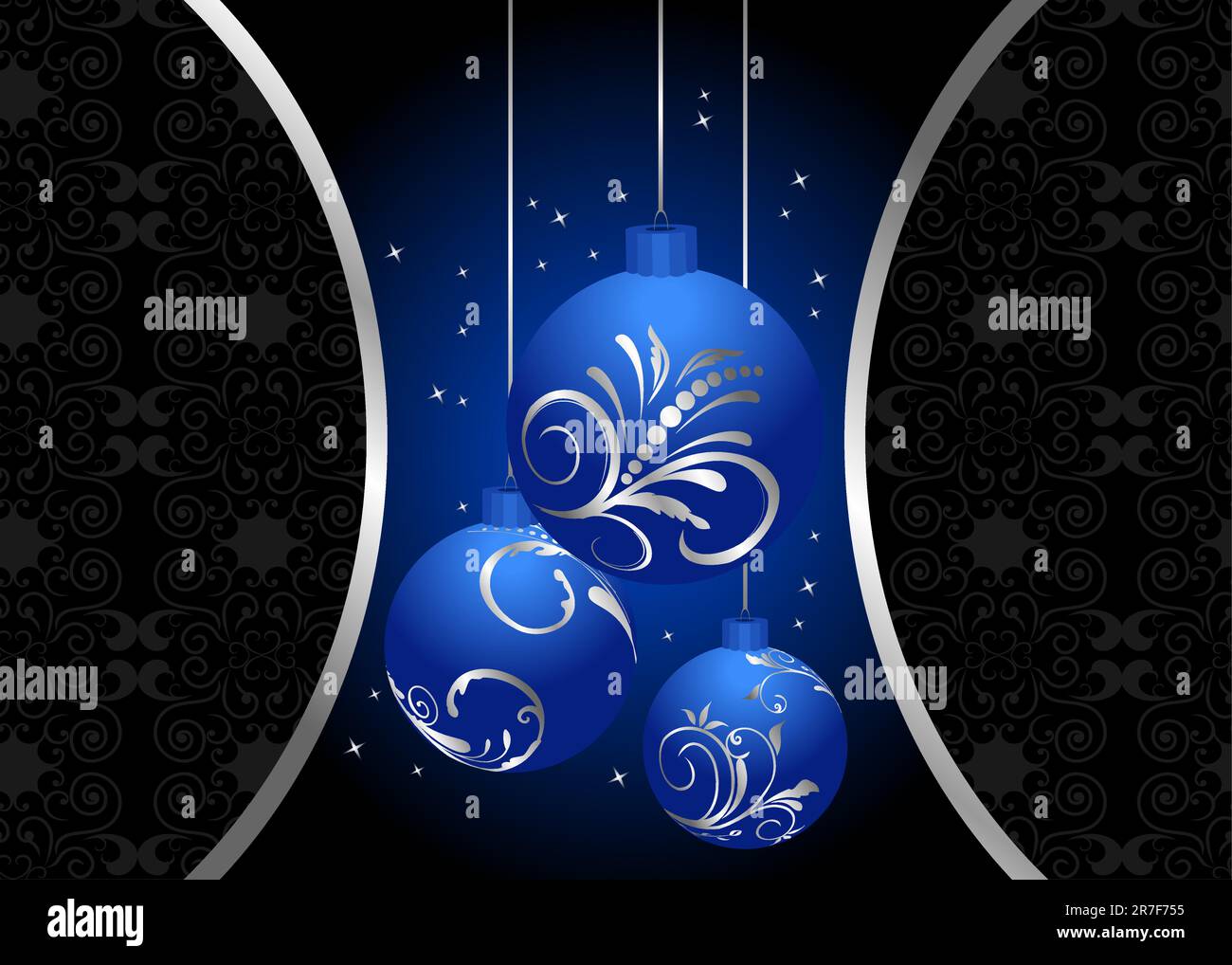 Illustration christmas background with set balls - vector Stock Vector ...