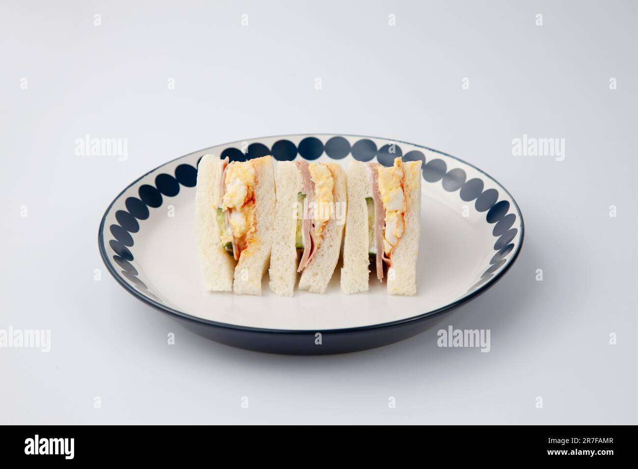 sandwich with ham egg isolated on white background Stock Photo