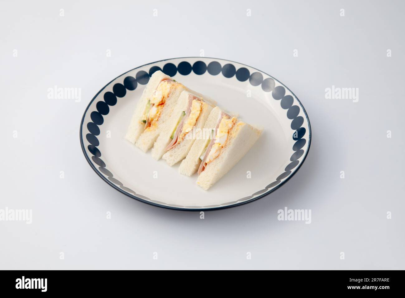 sandwich with ham egg isolated on white background Stock Photo