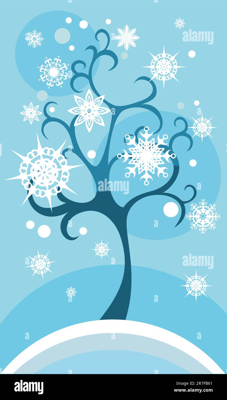 vector illustration of a winter card Stock Vector Image &amp; Art - Alamy
