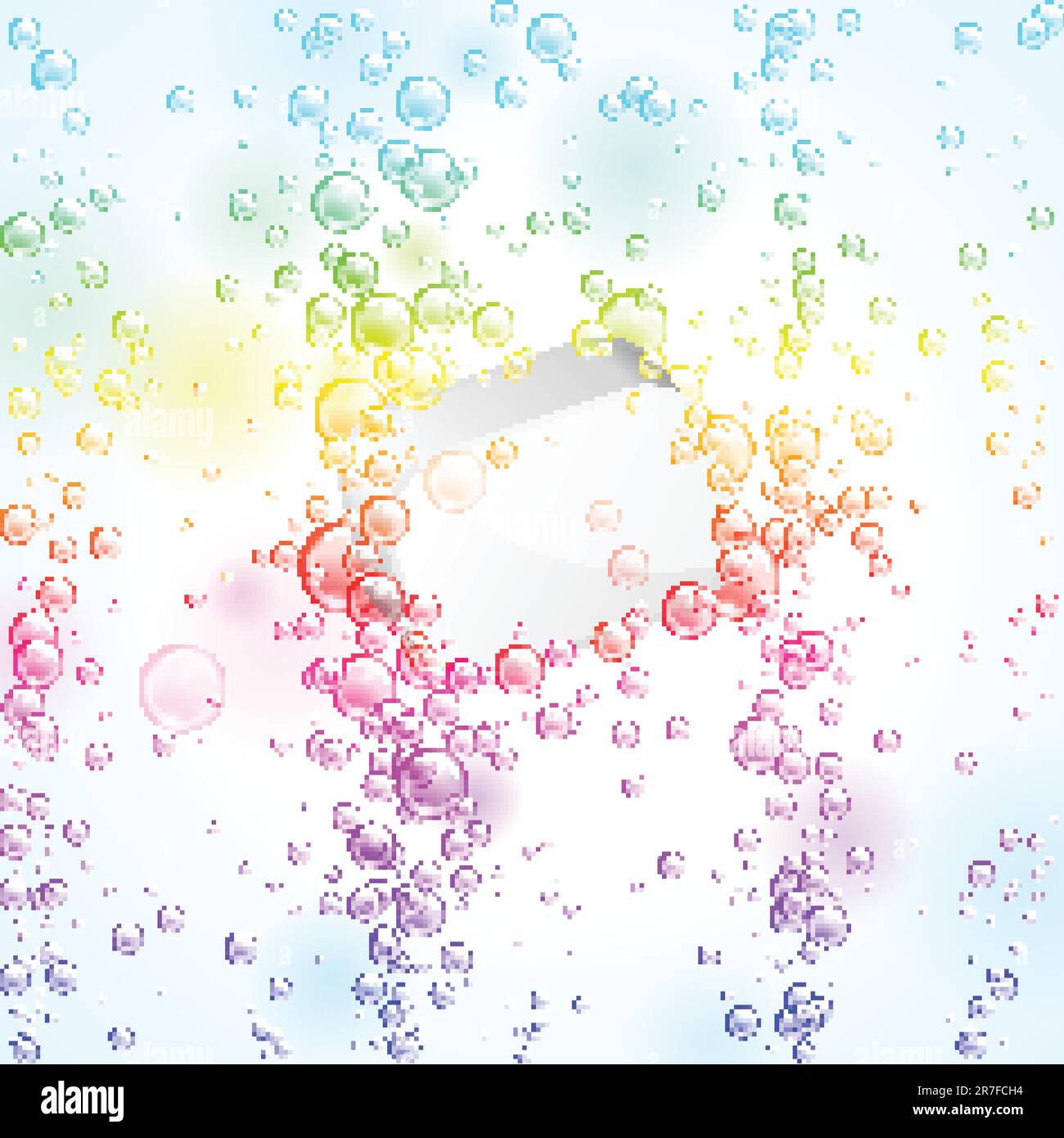 Colorful glowing bubbles under water. Vector illustration Stock Vector