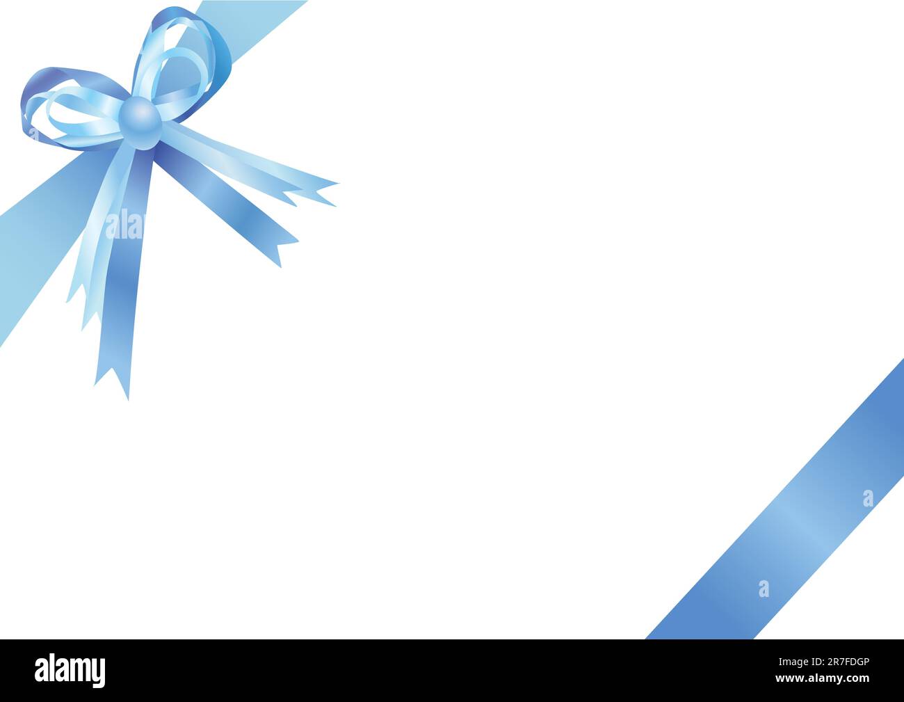 Blue ribbon isolated on a white background. Vector illustration Stock ...