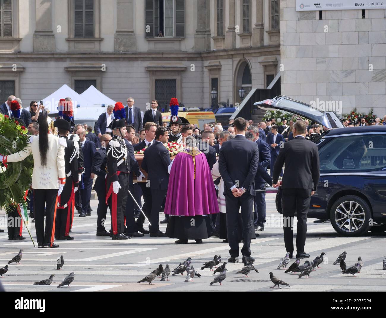 Solemn state funeral in Dome square in Milan for Silvio Berlusconi