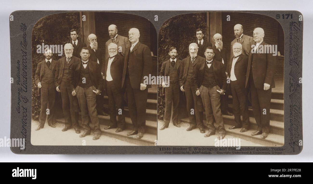 Booker T. Washington and Distinguished Guests 1906 Stock Photo