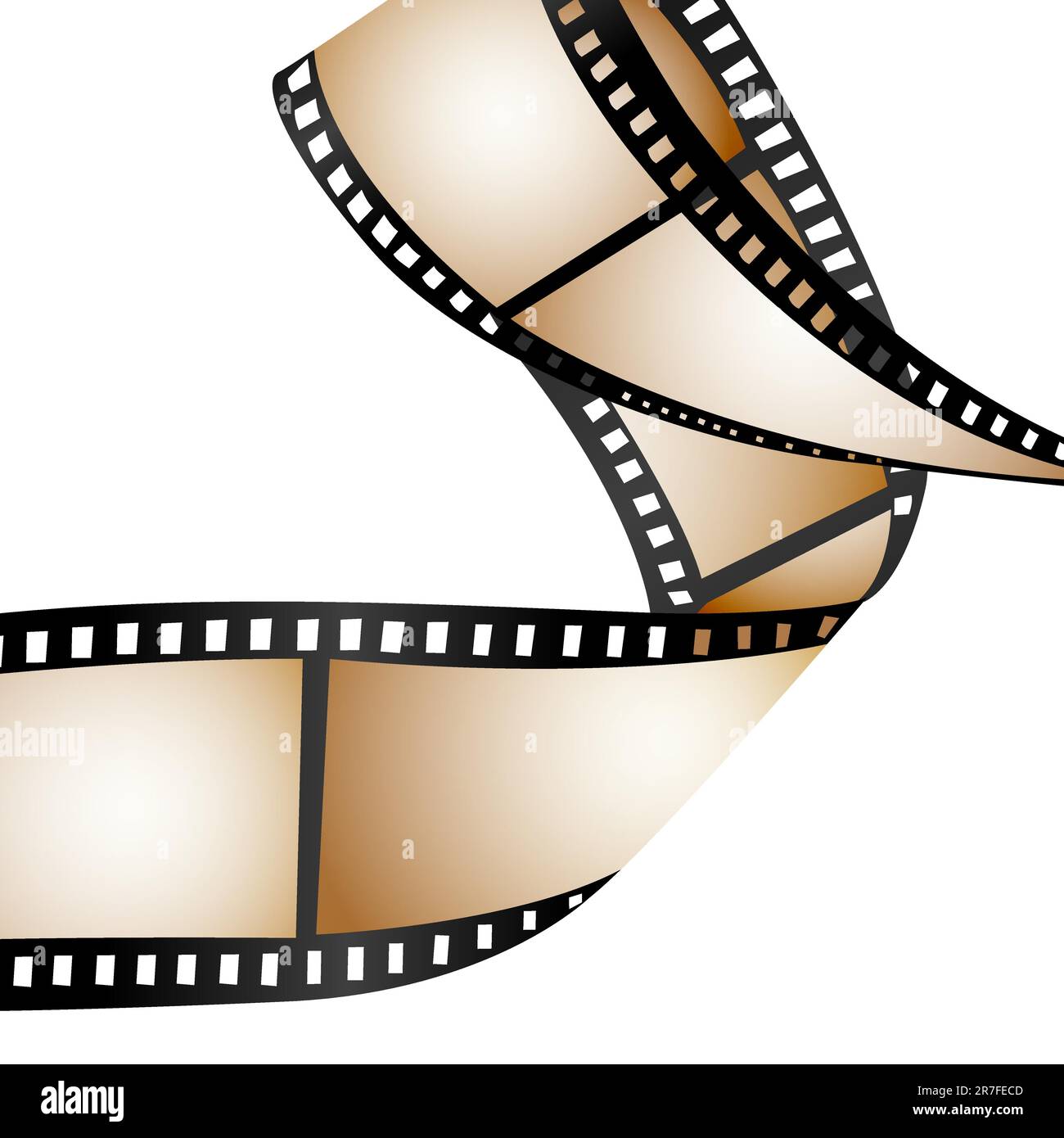 illustration of film reel on white background Stock Vector Image & Art