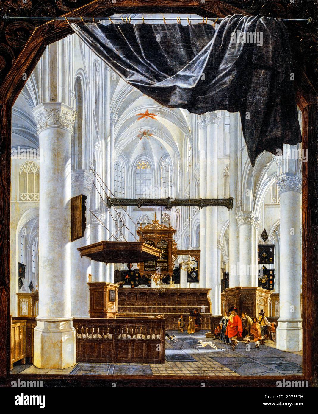 The interior of Sint Gertrudiskerk in Bergen op Zoom Stock Photo