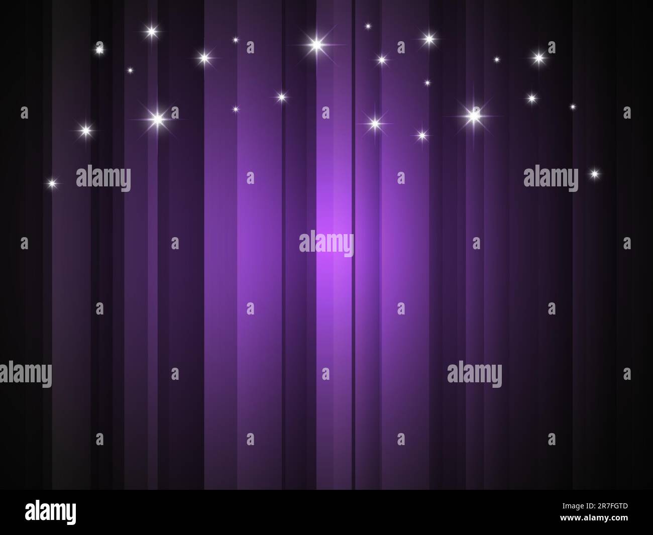 Vector background with purple stripe and stars Stock Vector