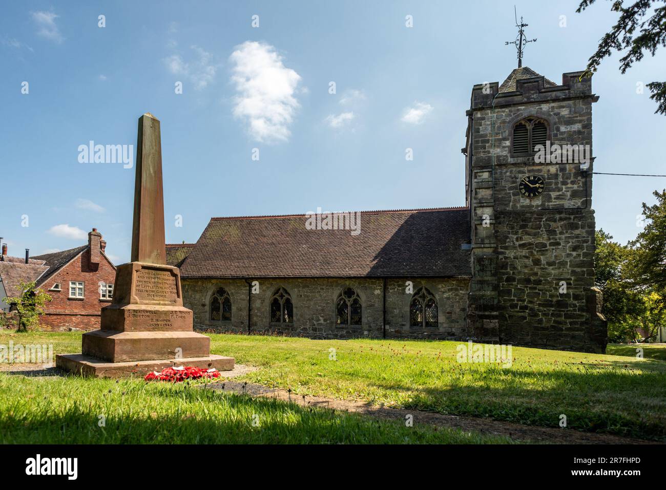 Little Wenlock, June 5th 2023 The parish church of St Lawrence Stock Photo Alamy