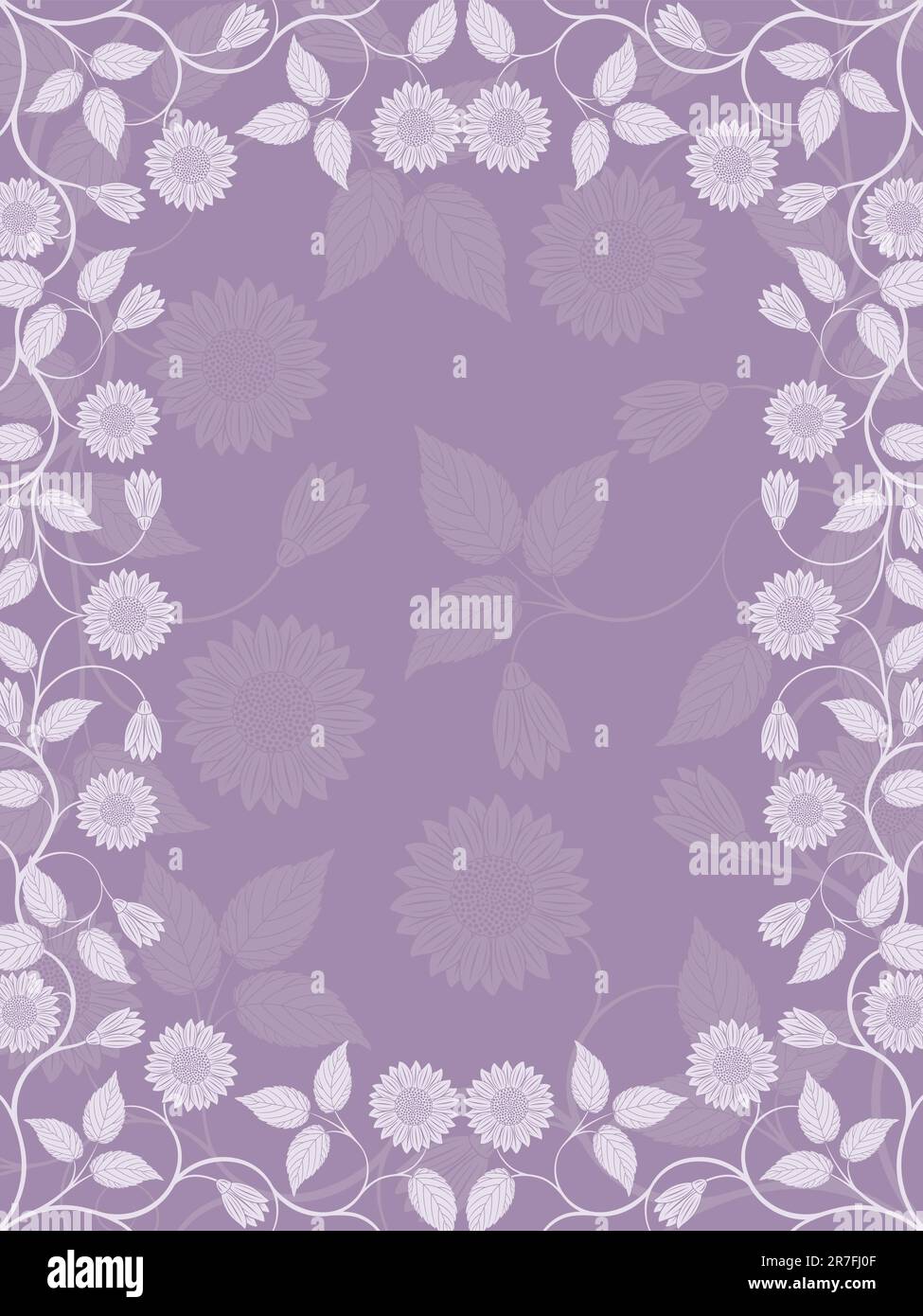 Decorative floral frame. Vector illustration Stock Vector Image & Art ...