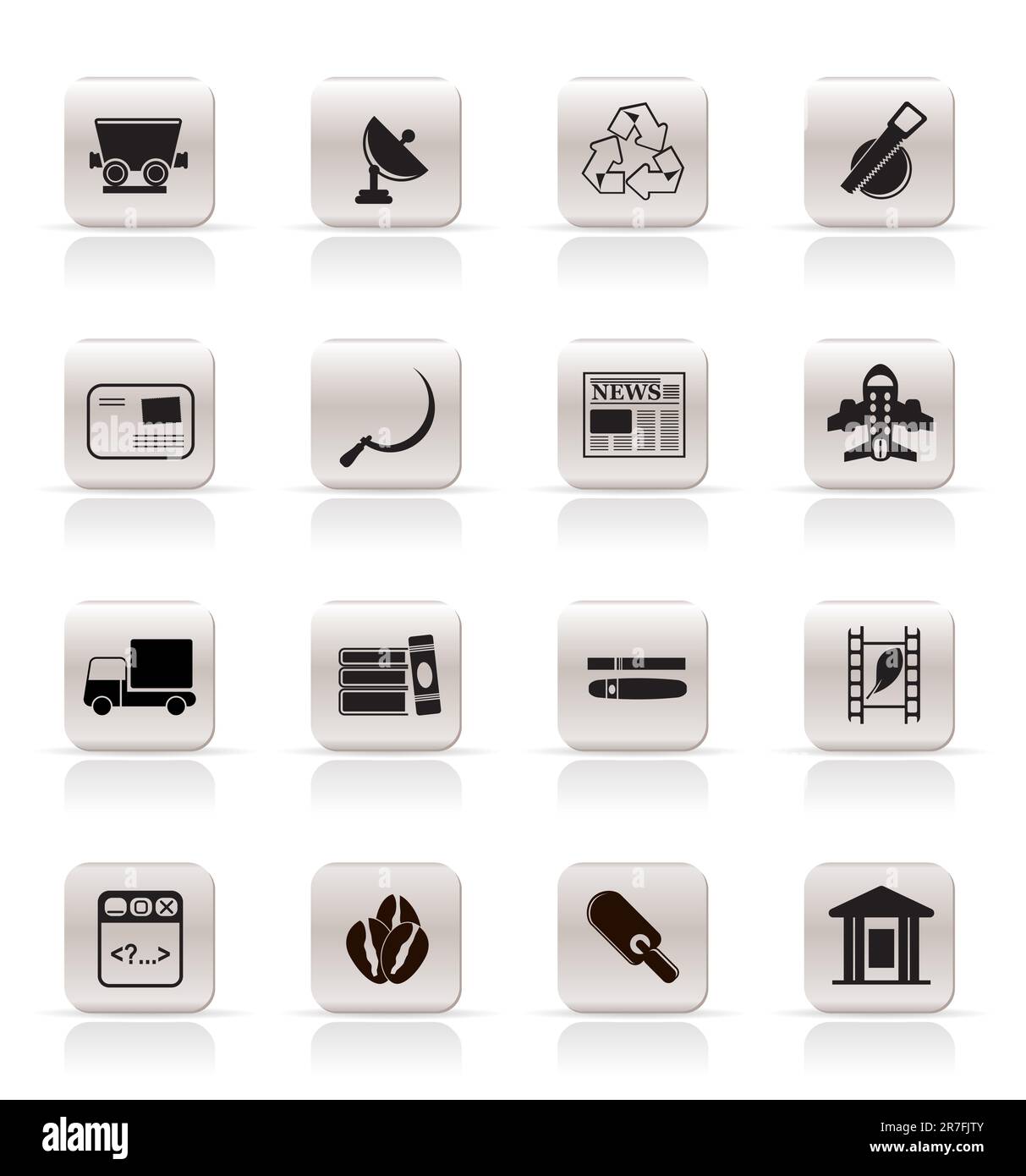 Simple Business and industry icons - Vector Icon set 2 Stock Vector ...