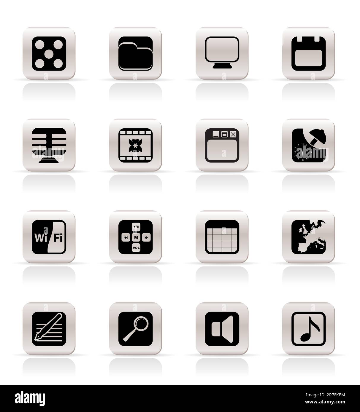 Phone  Performance, Internet and Office Icons - Vector Icon Set Stock Vector