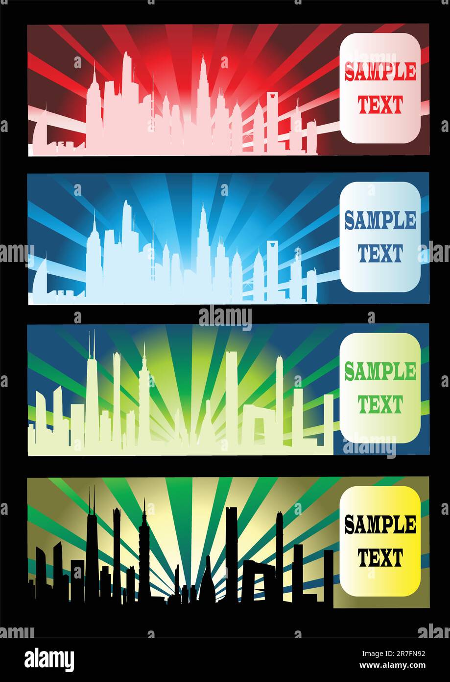 Manhattan skyscraper view Stock Vector Images - Alamy