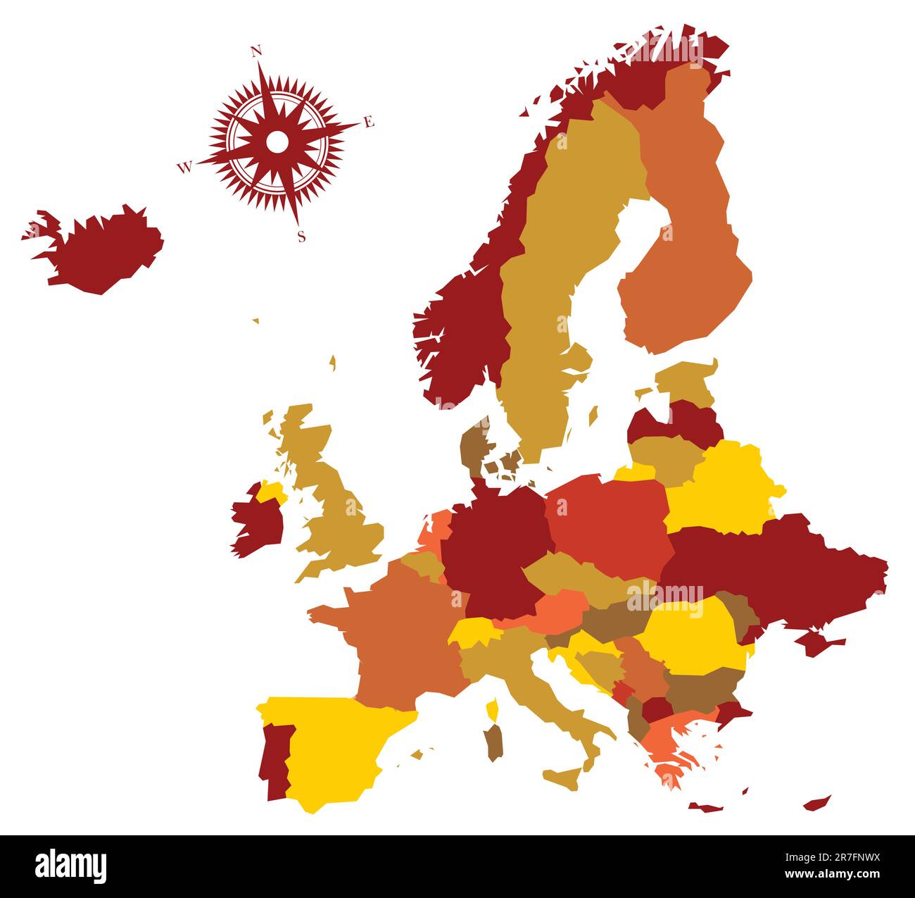 Europe map Stock Vector