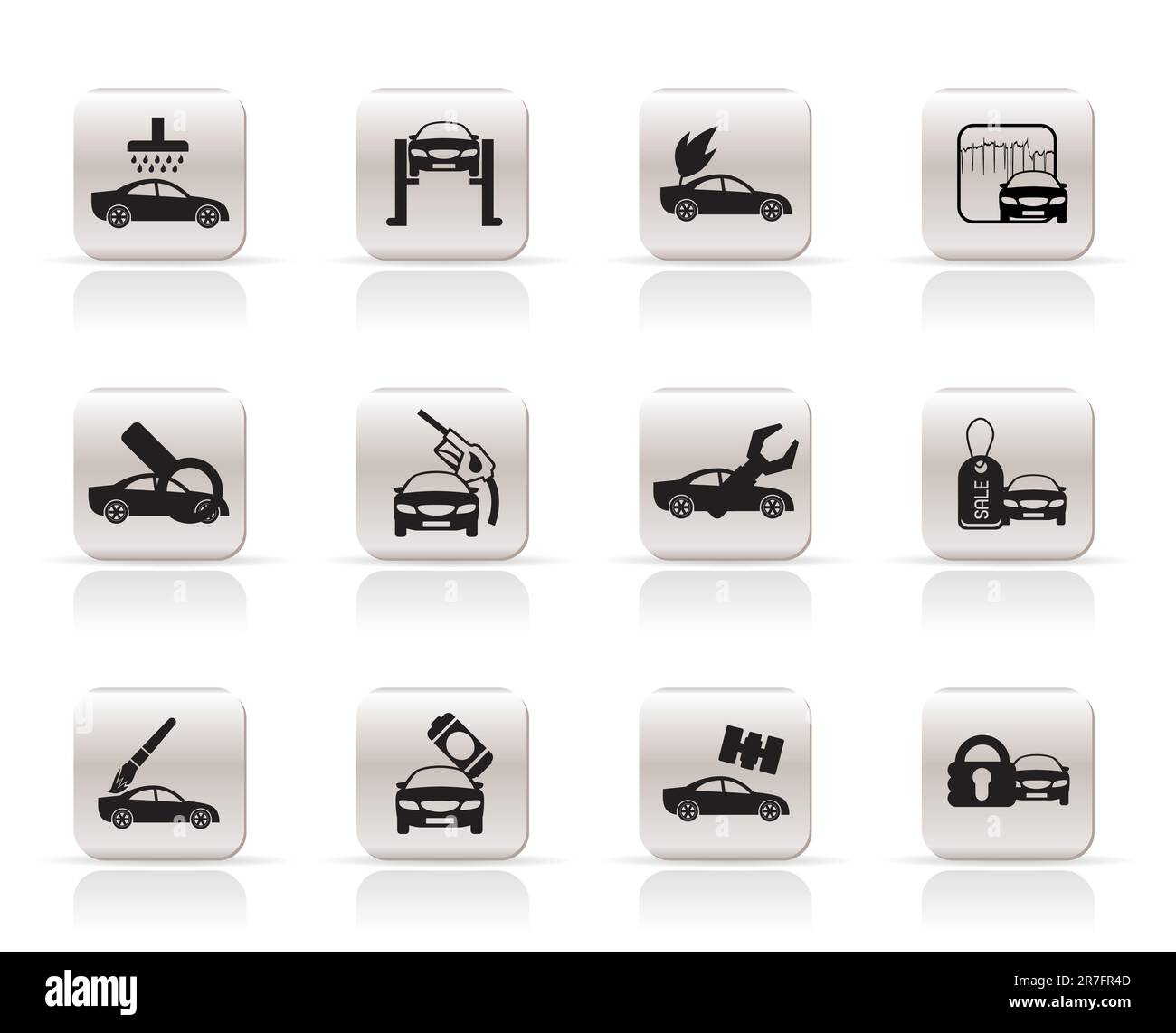 Car wash button icon vector hi-res stock photography and images - Alamy