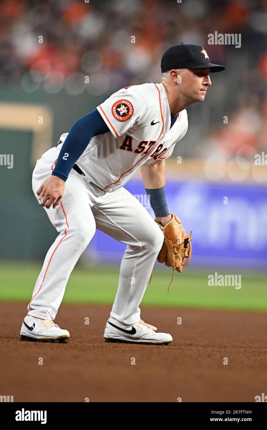 Houston Astros third baseman Alex Bregman (2) is ready for a play