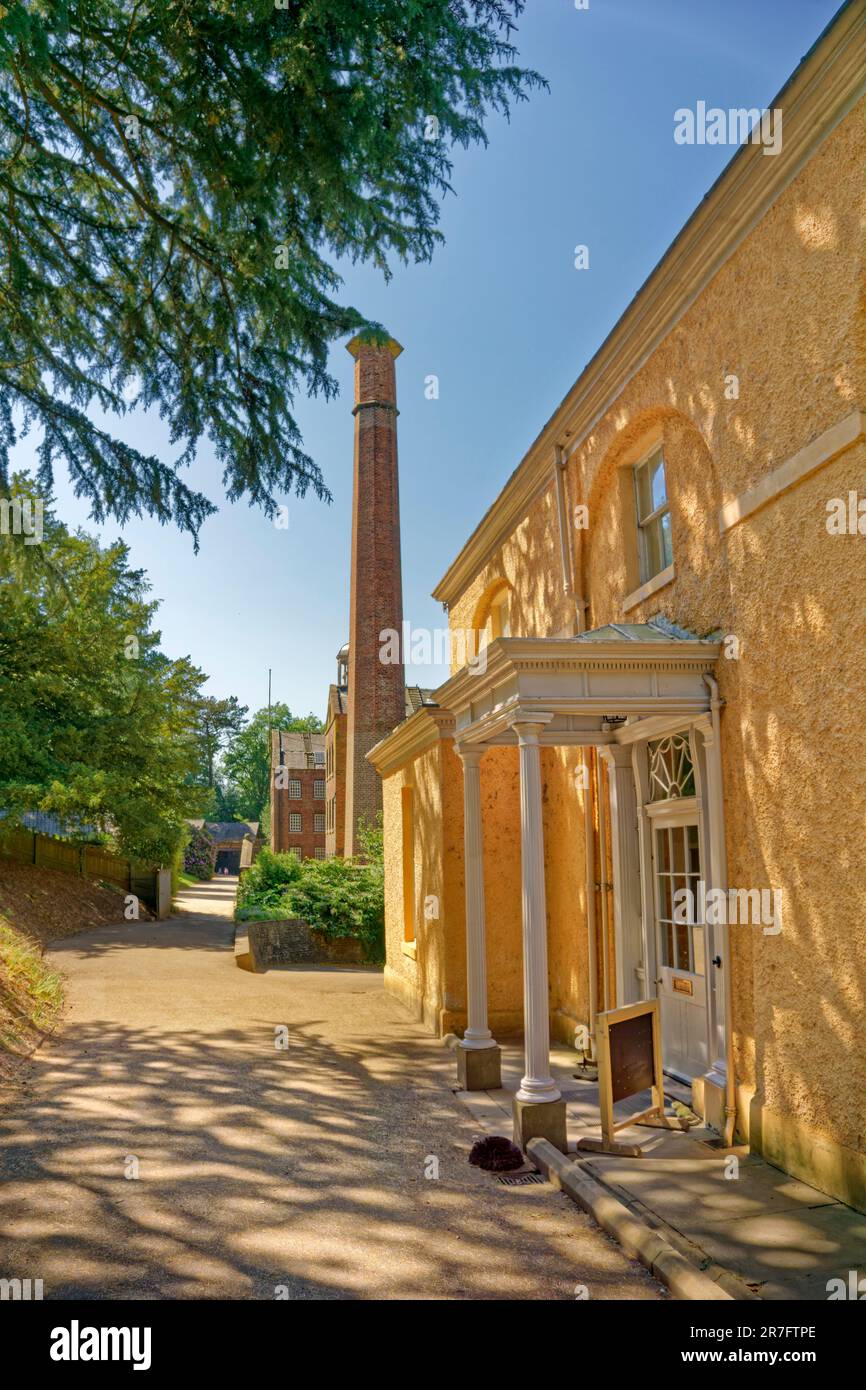 Quarry Bank House and mill at Styal in Cheshire, England. Stock Photo