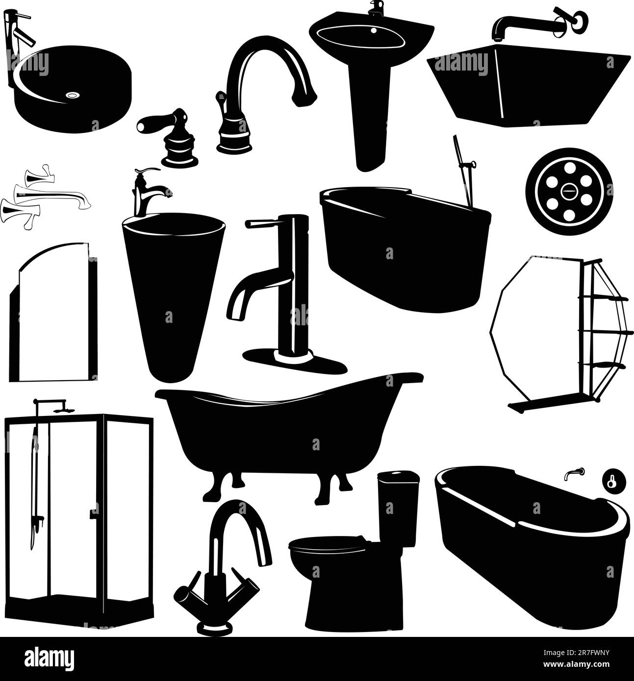 set of bathroom objects vector Stock Vector Image & Art - Alamy