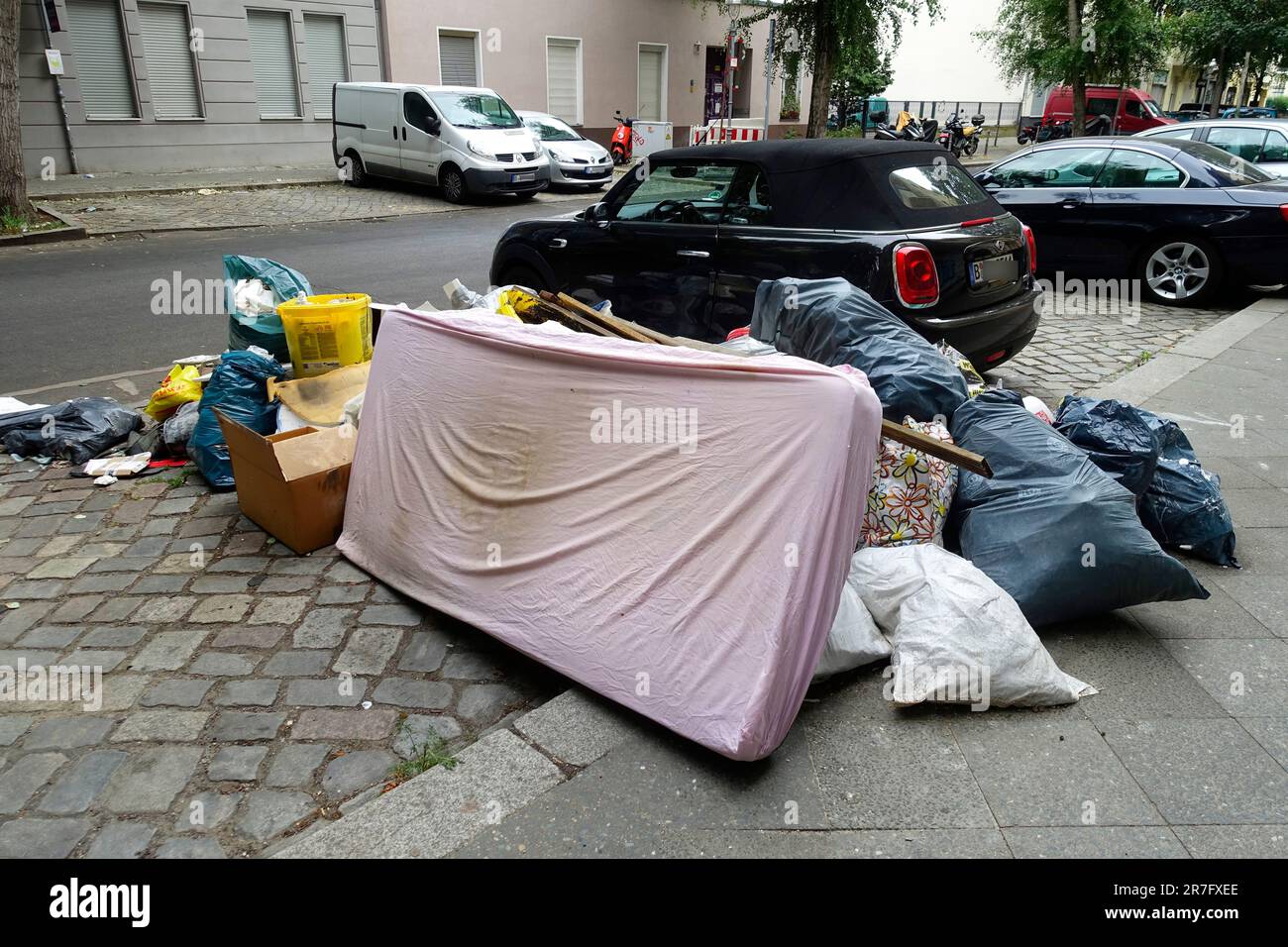 Street waste in Berlin Stock Photo