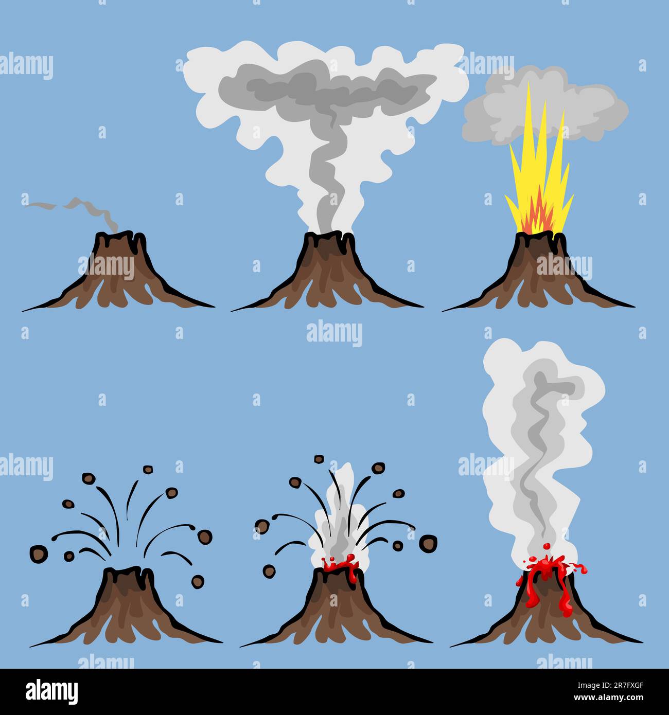 Santorini volcano view Stock Vector Images - Alamy