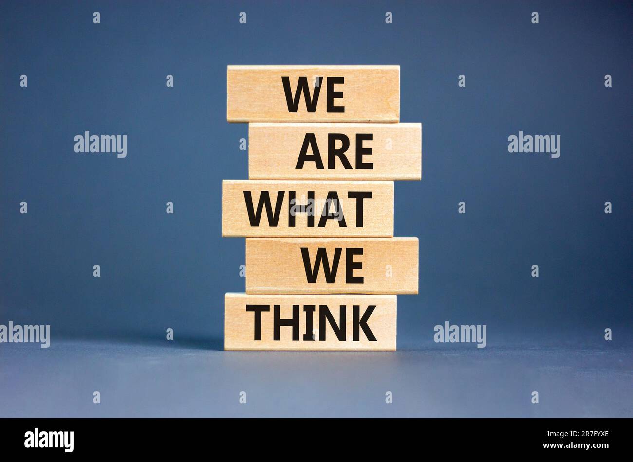 We are what we think symbol. Concept word We are what we think on ...