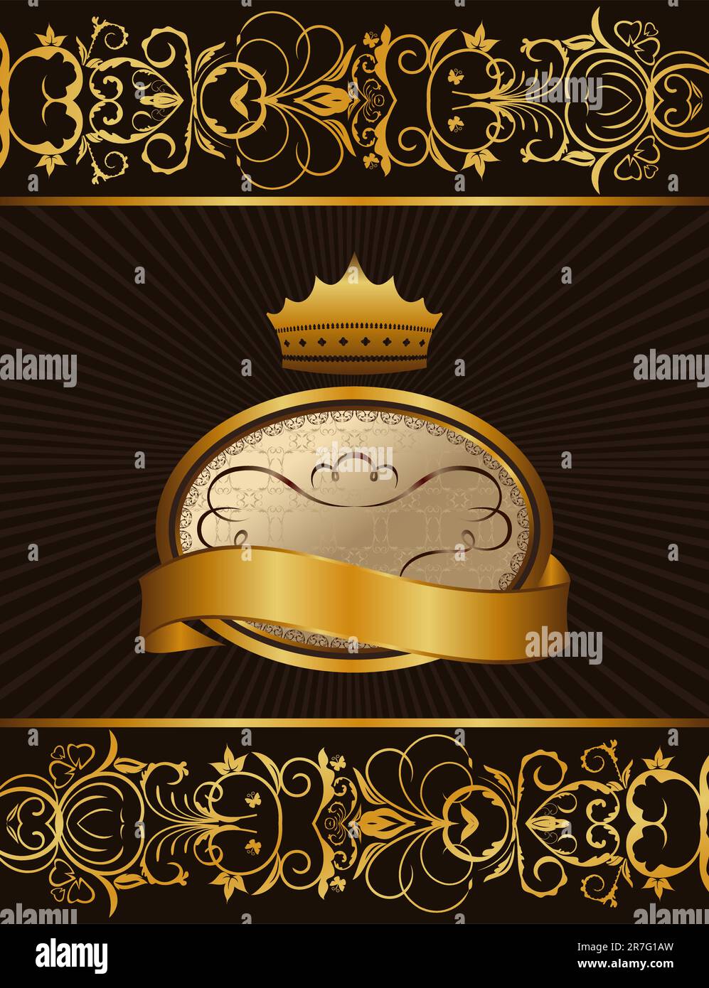 Illustration luxury background with crown - vector Stock Vector Image ...