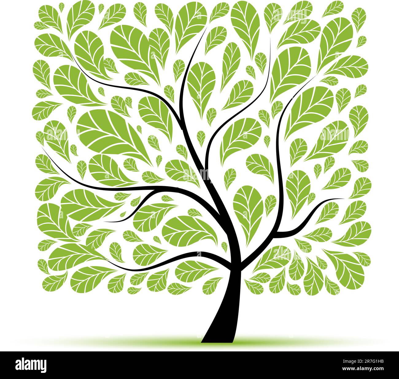 Art tree beautiful for your design Stock Vector