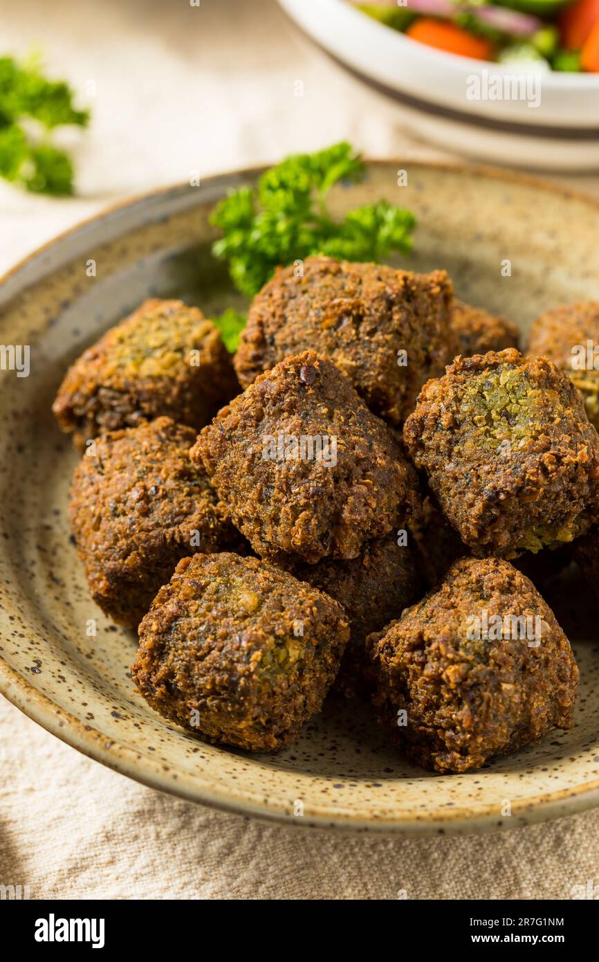 Homemade Mediterranean Chickpea Falafel Ready to Eat Stock Photo Alamy