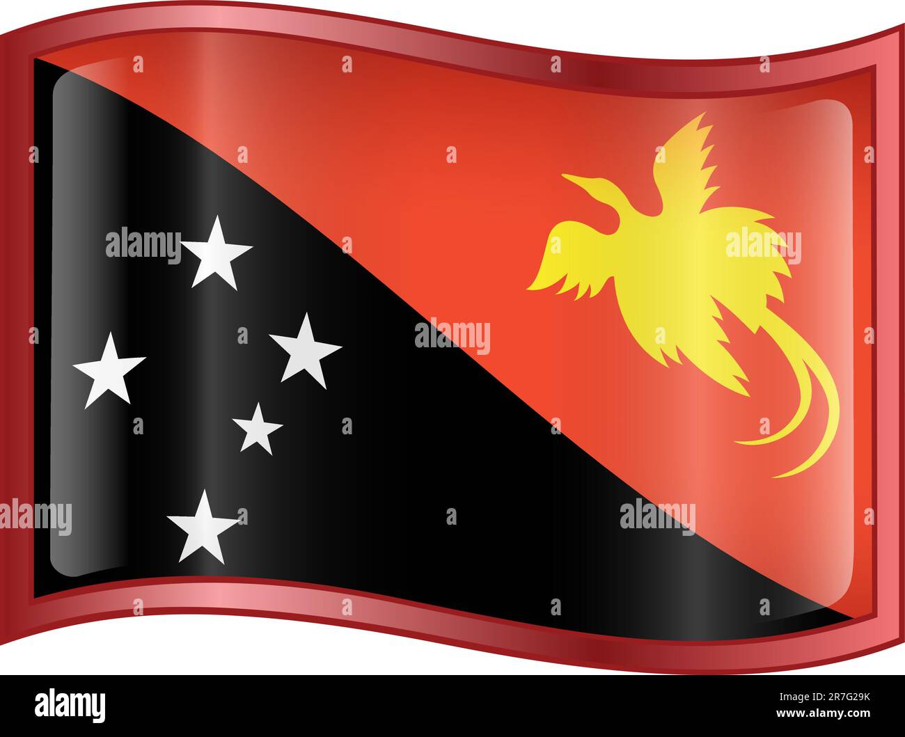 Papua New Guinea flag icon, isolated on white background Stock Vector Image &amp; Art - Alamy