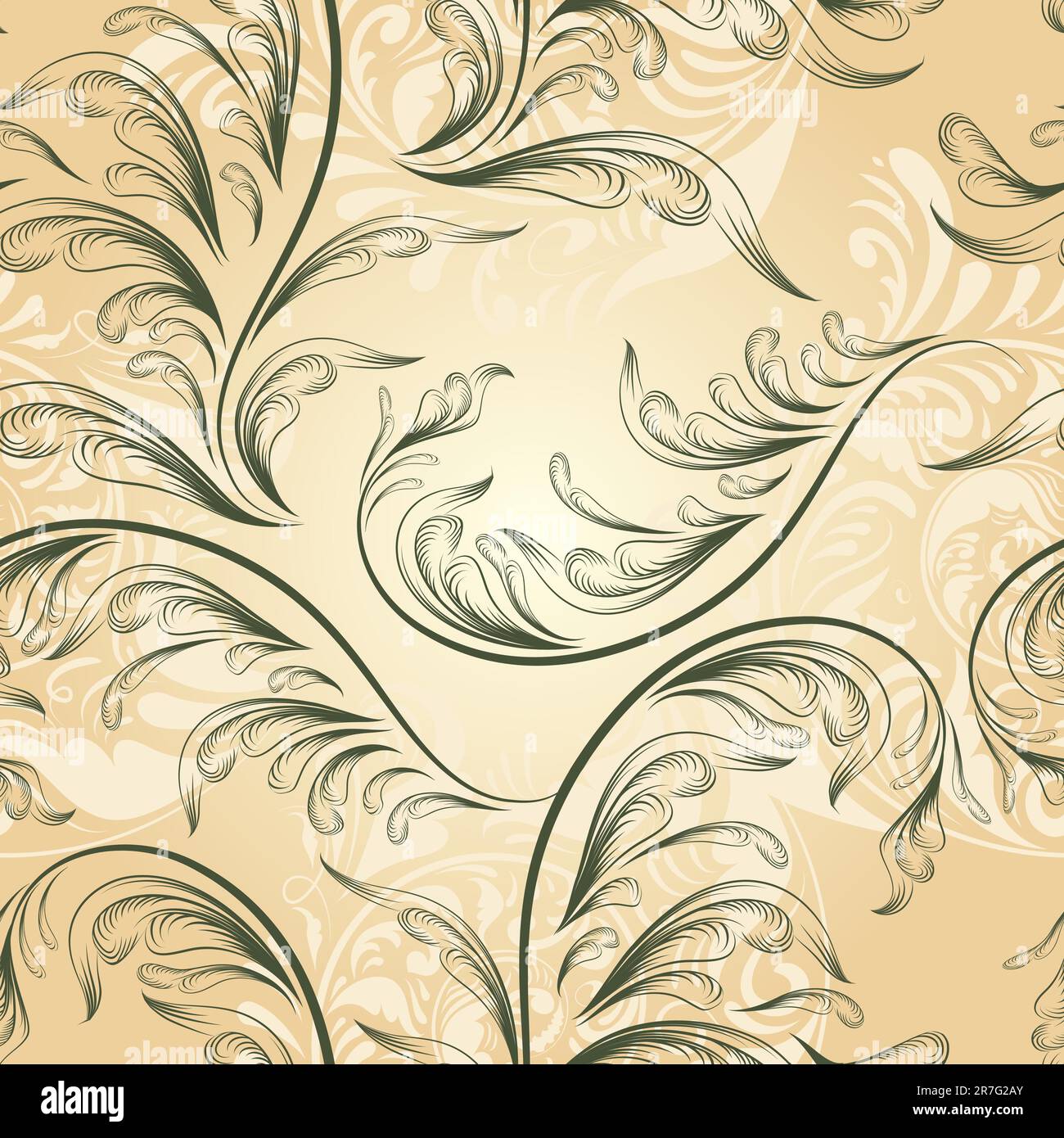 Vector seamless vintage floral hi-res stock photography and images - Alamy