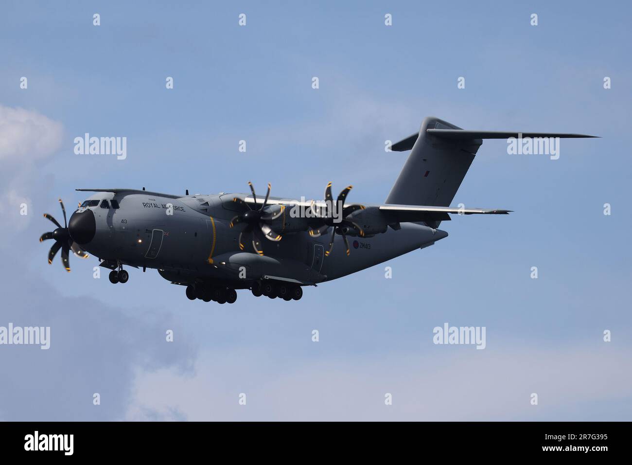 Palermo, Italy. 15th June, 2023. LANDING AT FALCONE AIRPORT AND PURSE OF AN AIRBUS OF THE ROYAL AIR FORCE COMING FROM TUNIS in the photo an AirBus A400M Atlas of the Royal Air Force UK coming from Tunis, Editorial Usage Only Credit: Independent Photo Agency/Alamy Live News Stock Photo