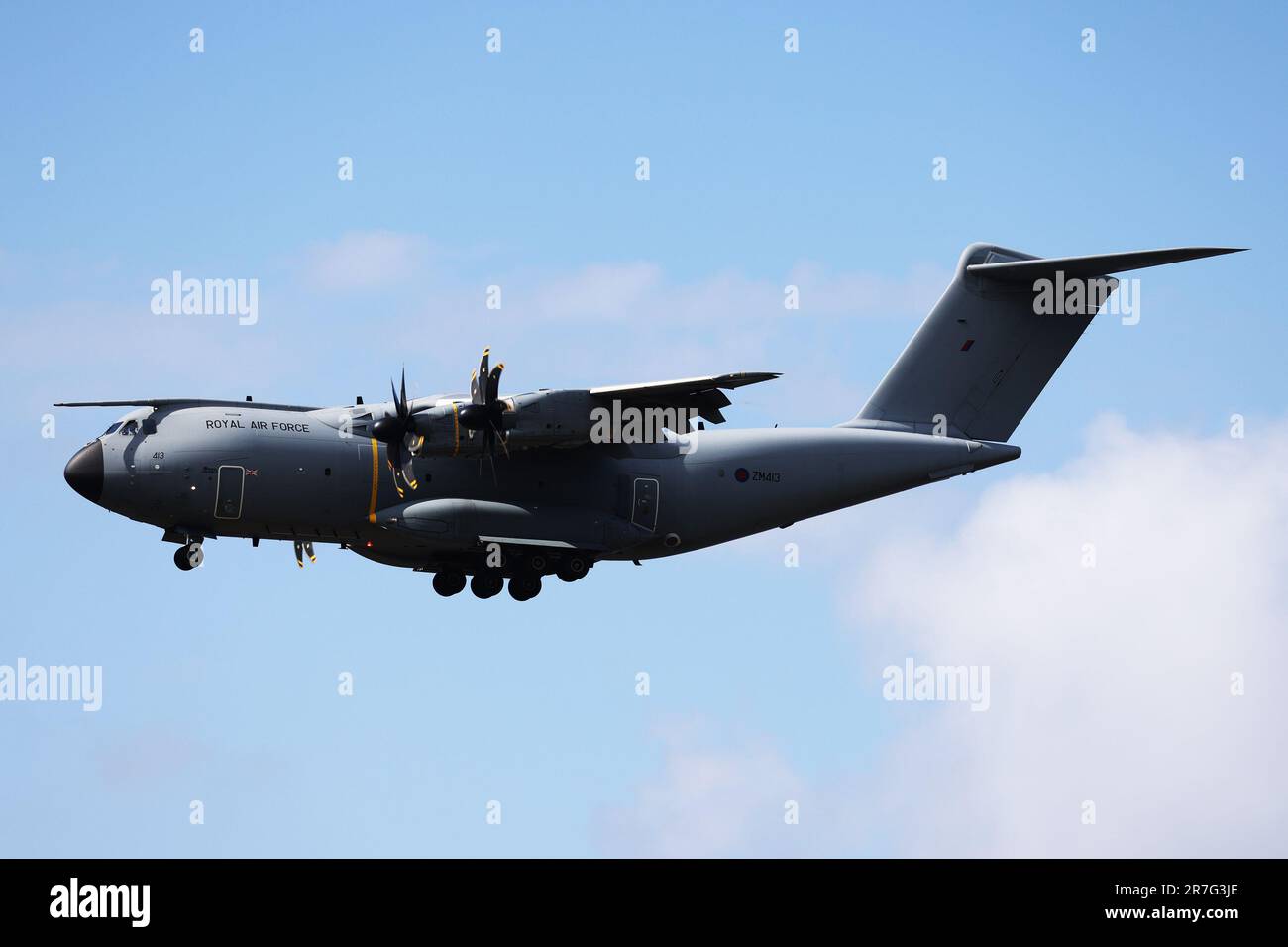 Palermo, Italy. 15th June, 2023. LANDING AT FALCONE AIRPORT AND PURSE OF AN AIRBUS OF THE ROYAL AIR FORCE COMING FROM TUNIS in the photo an AirBus A400M Atlas of the Royal Air Force UK coming from Tunis, Editorial Usage Only Credit: Independent Photo Agency/Alamy Live News Stock Photo