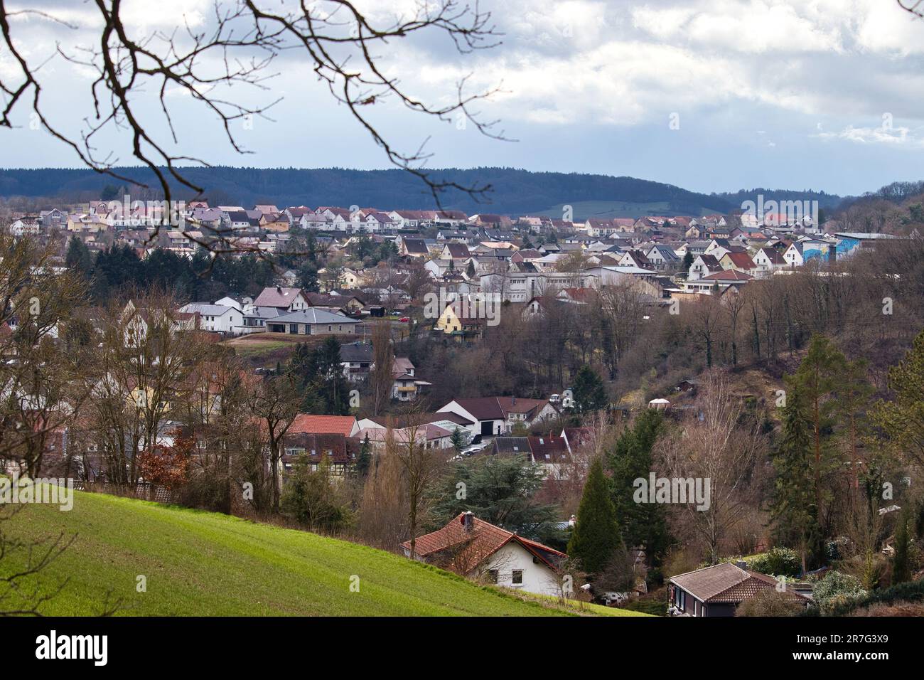 winnweiler Winnweiler, Germany - March 17, 2021: Hill overlooking buildings in  Winnweiler, Germany surrounded by hills with trees on a cloudy winter day  Stock Photo - Alamy