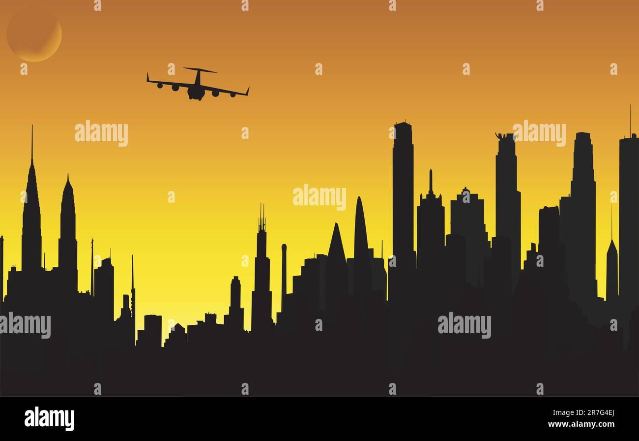 airplane flying in sky Stock Vector Image & Art - Alamy