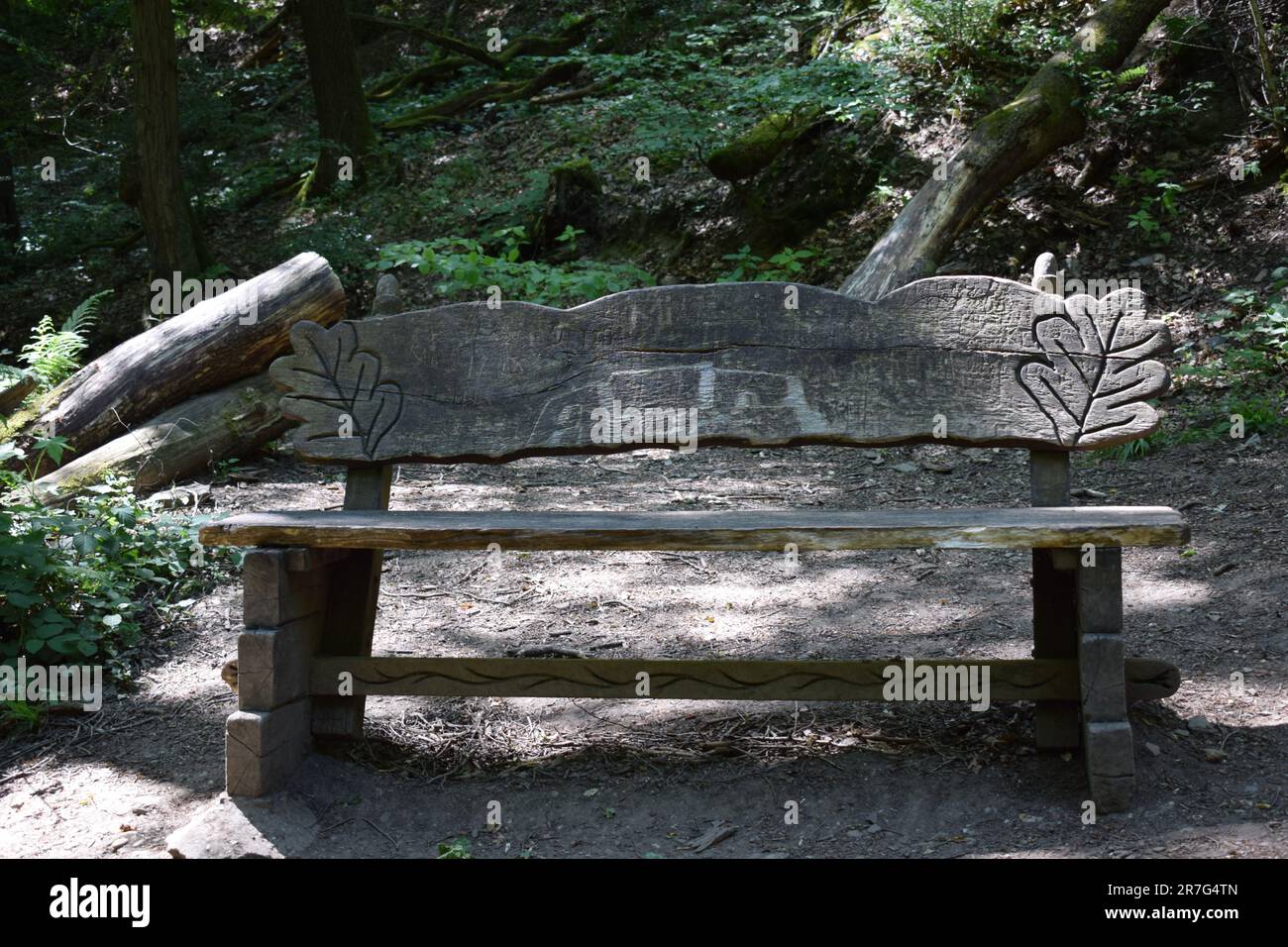 weathered park bench Stock Photo Alamy