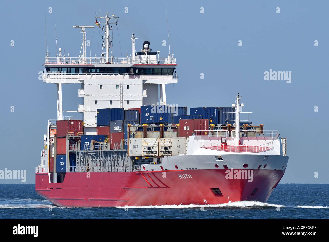 Containership RUTH at the Kiel Fjord Stock Photo - Alamy