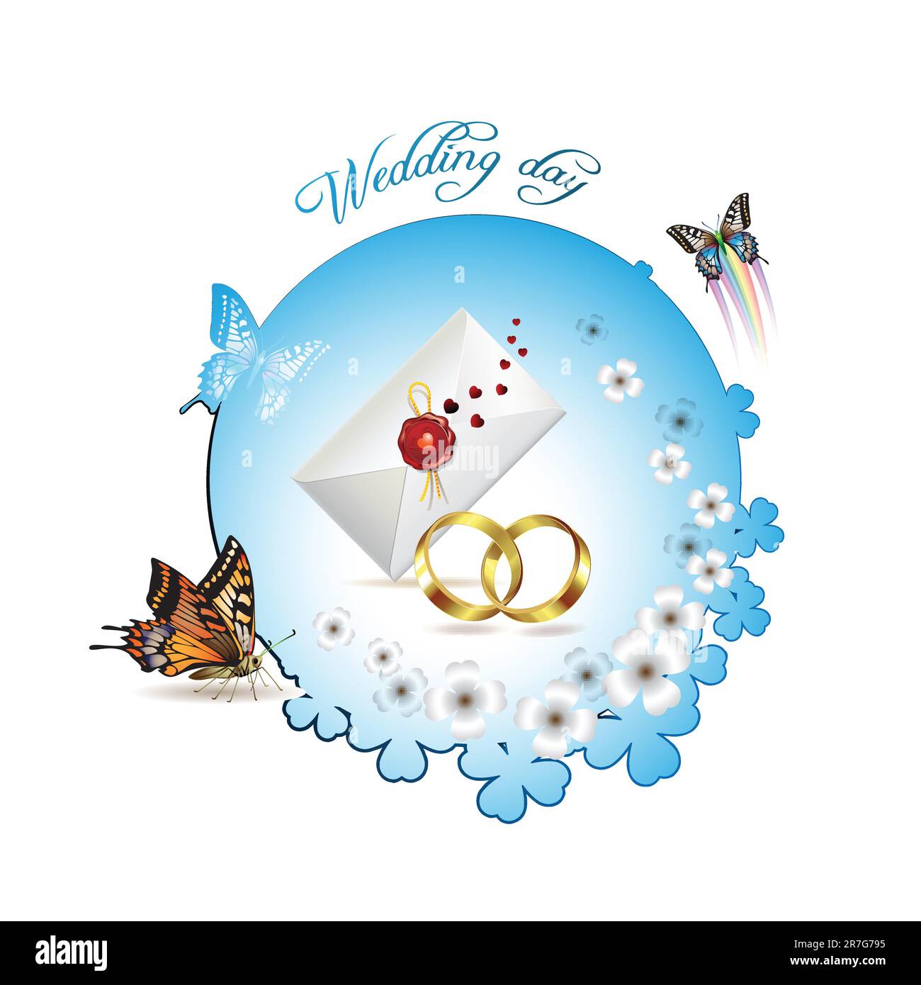 Wedding Acceptance Card - Flowers And Butterflies - Eco-Friendly And Recyclable - By Paper House