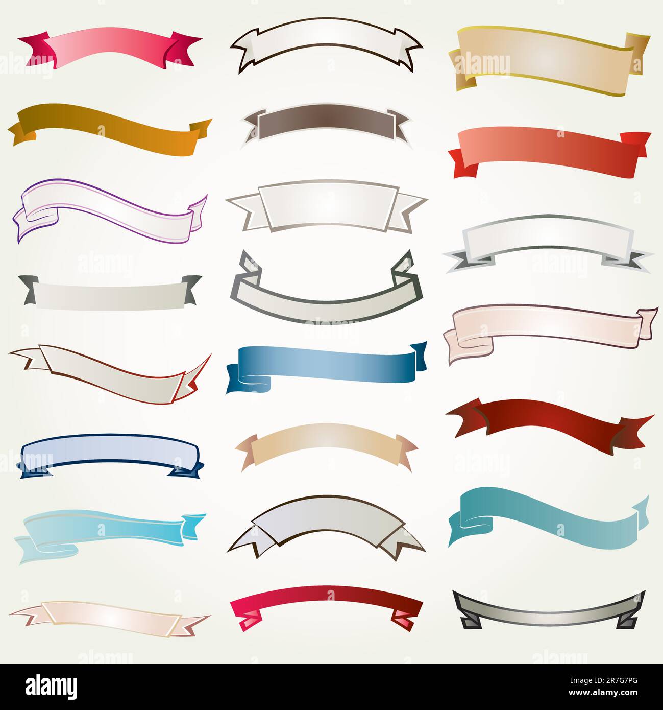 set of design elements ribbons banners vector Stock Vector Image & Art ...