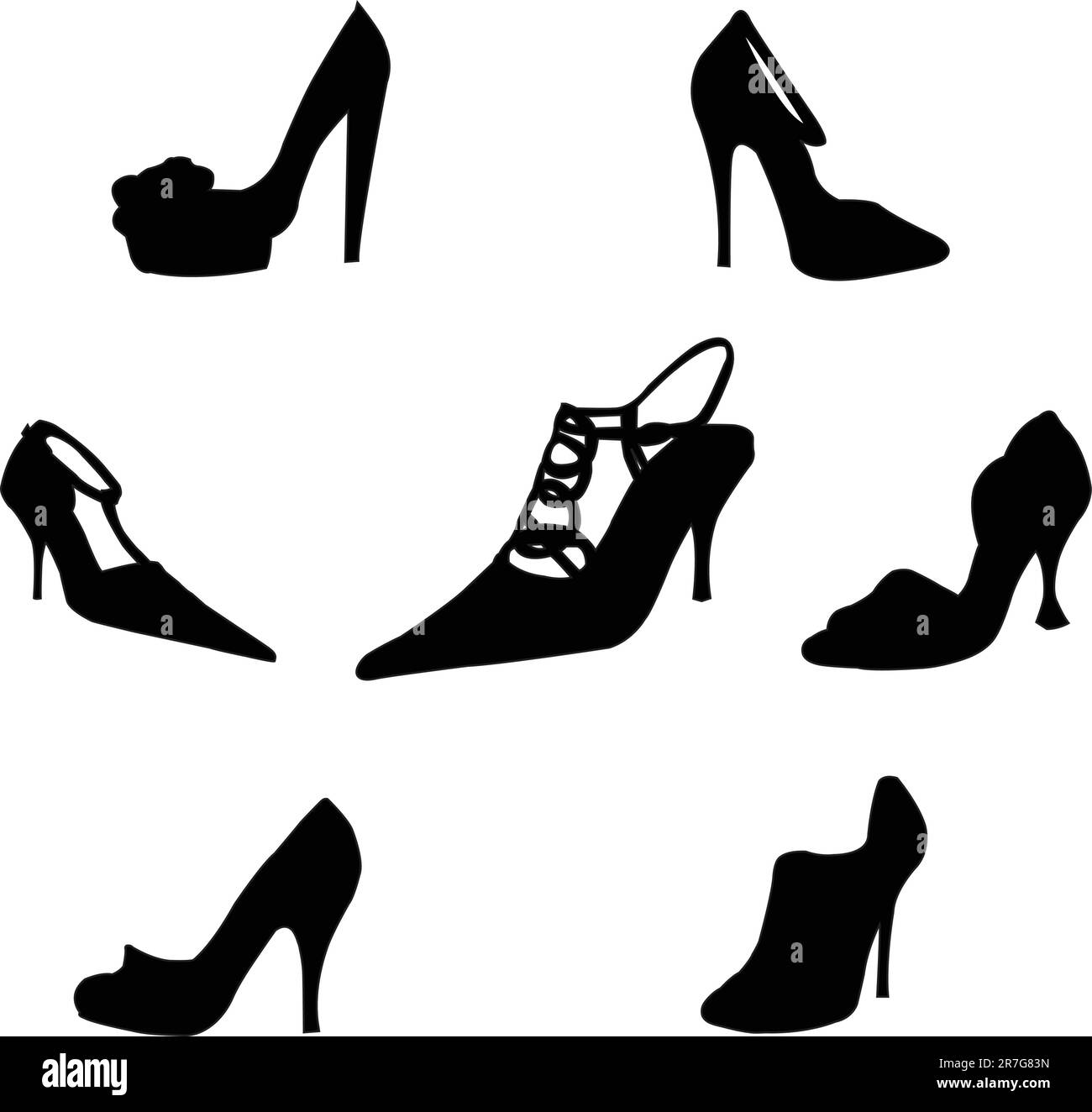 shoes silhouettes - vector Stock Vector