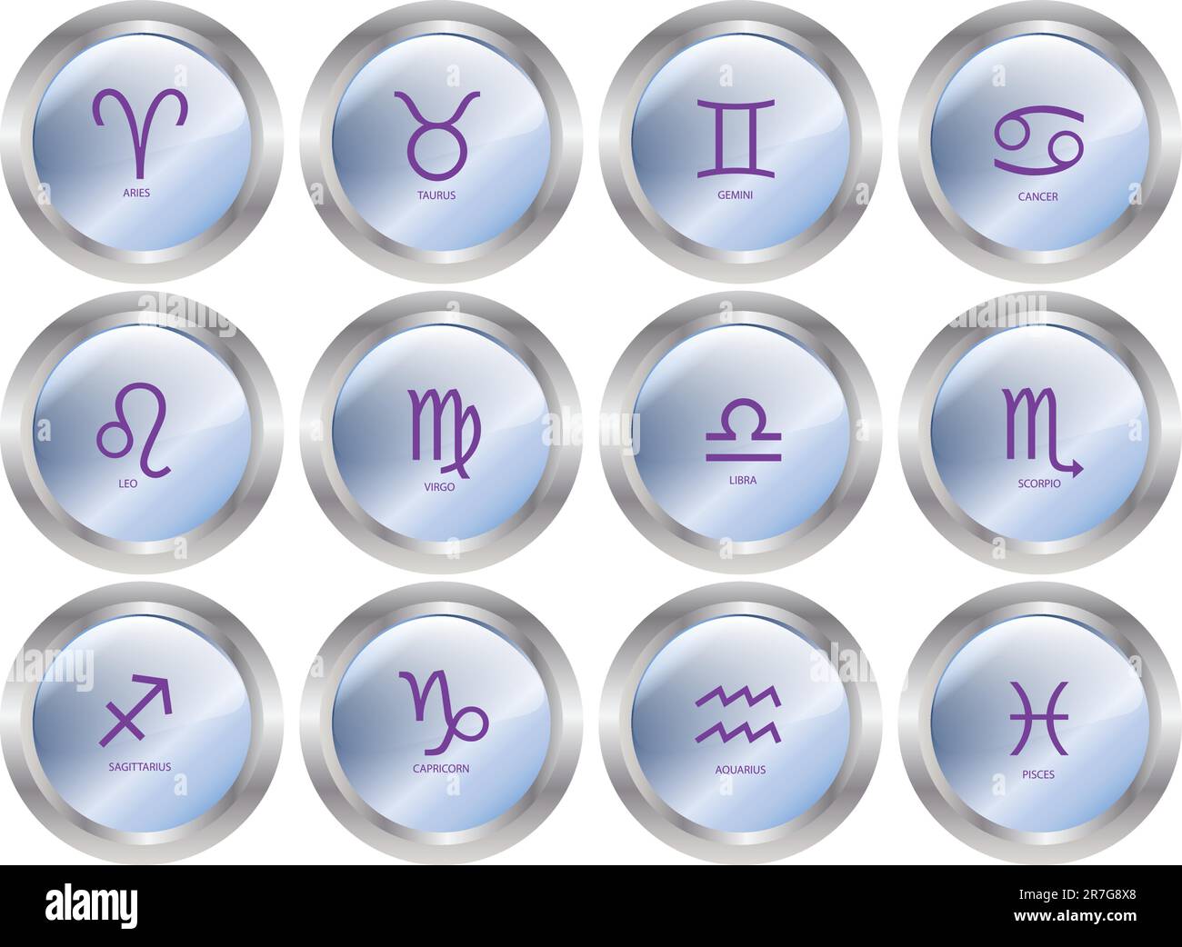 zodiac button collection vector Stock Vector Image & Art Alamy