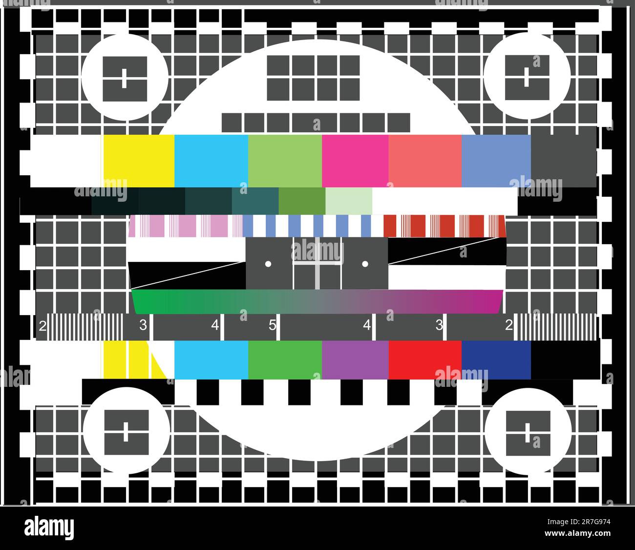 Television test screen Stock Vector
