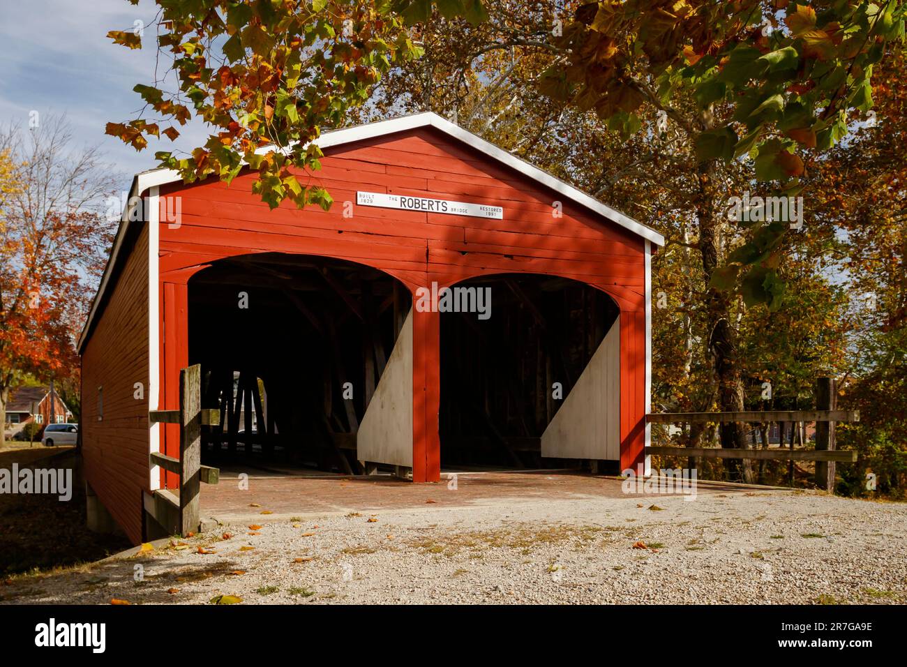 Roberts Covered Bridge. Beach Street, City Of Eaton. 1829. Covered ...