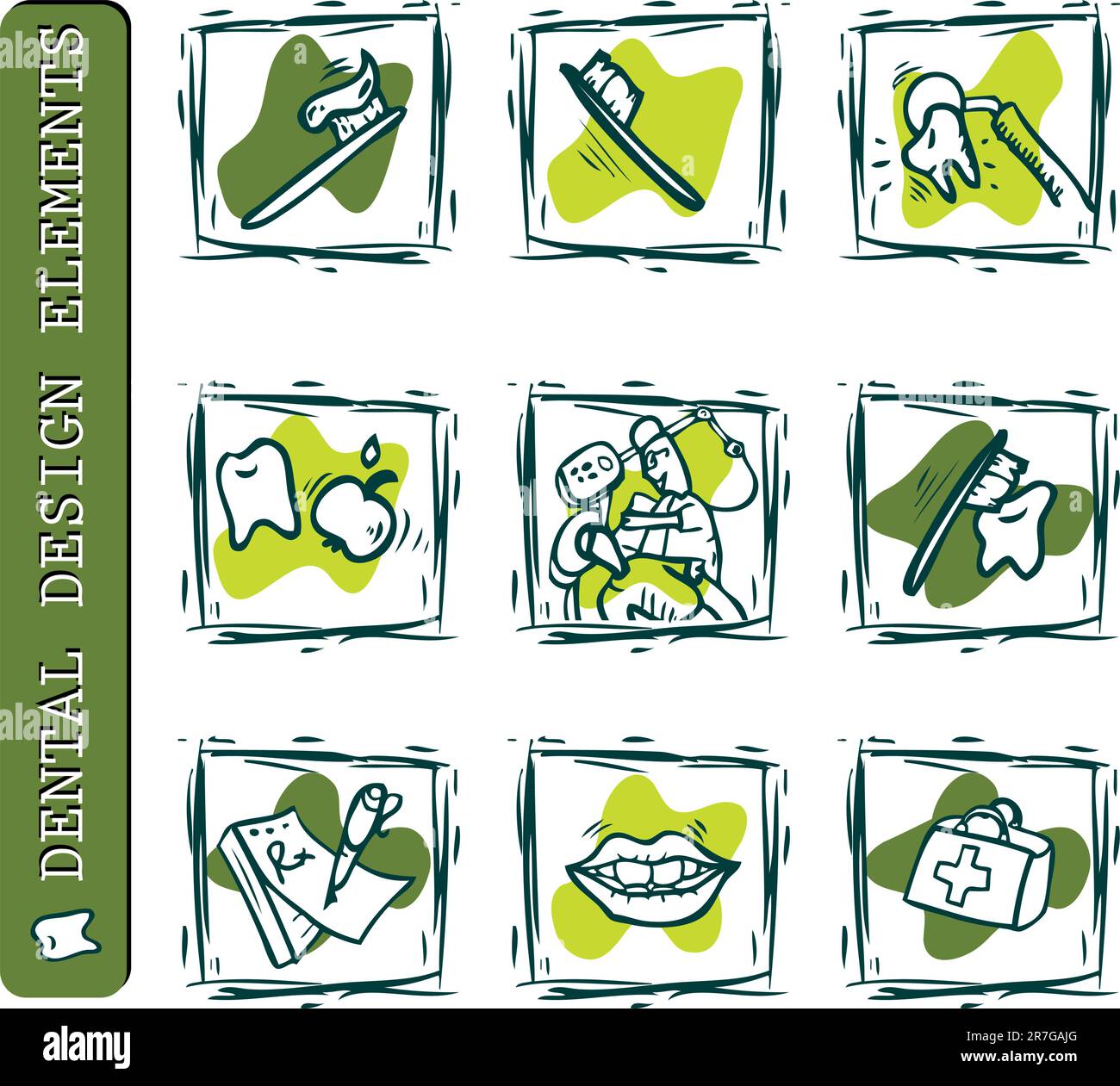 At dentist's office icons set clipart Stock Vector Image & Art - Alamy