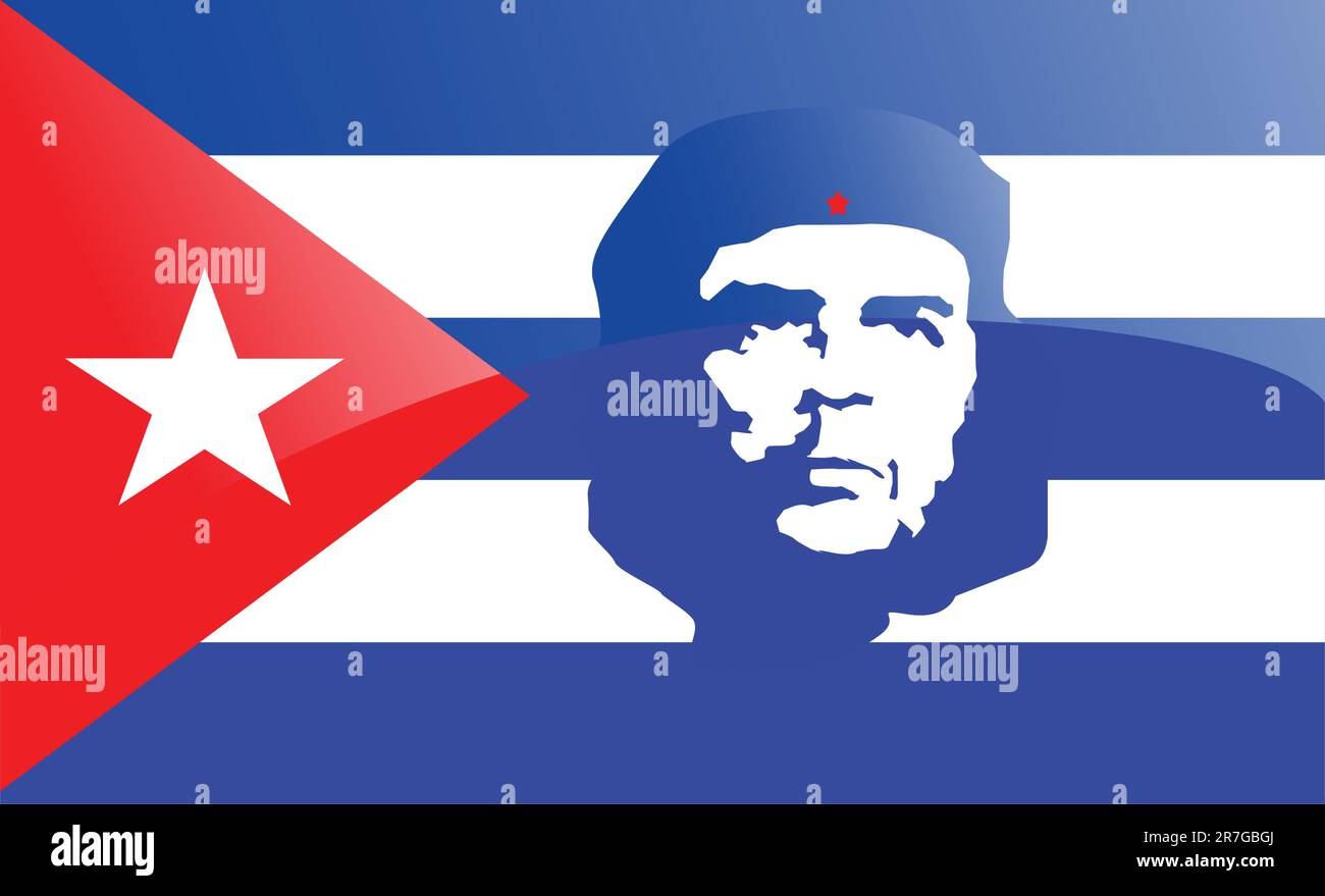 Illustration of the flag of Cuba Stock Vector