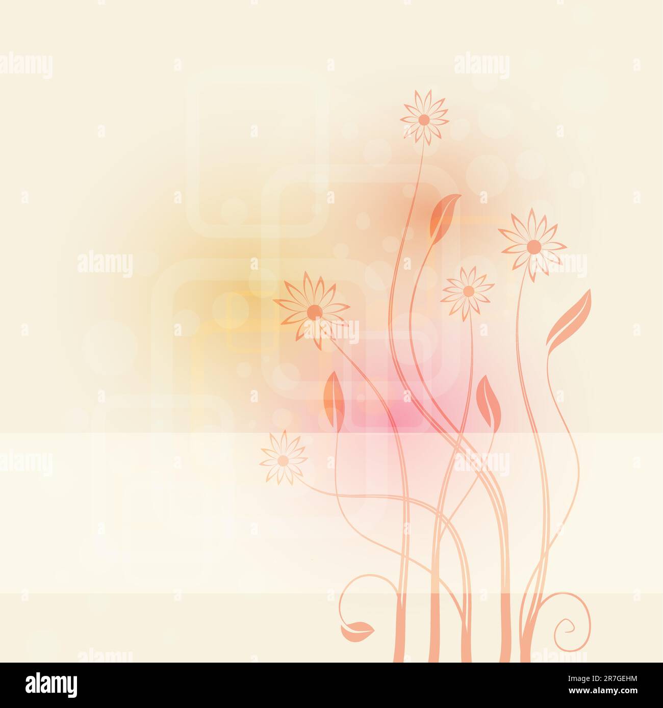 abstract background with flowers , vector illustration Stock Vector ...