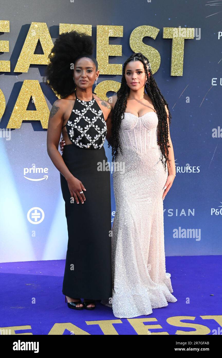 London, UK. 15th June, 2023. Amaka Okafor and Nandi Hudson attends the World Premiere of Greatest days, ODEON Luxe Leicester Square. Credit: See Li/Picture Capital/Alamy Live News Stock Photo